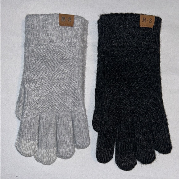 Reach Star Weave Design Thermal Knit Touch Screen  Set of 2 Gloves OSFA - Picture 2 of 16